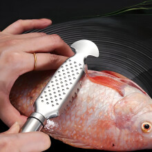 Stainless Steel Fish Scaler and Ginger Garlic Grater, 2-Pack - Multifunctional Kitchen Tool for Home Cooking, Easy to Clean and Use