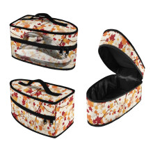 Iron Storage Pouch with Handle and Zipper Maple Leaf Pattern Protective Travel Steamer Bag, Case Only