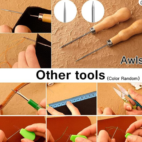 Professional Leather Working Kit 16PCS for DIY Leather Repairs 2