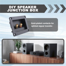 2Pcs DIY Home Car Stereo Terminal de Caja de Altavoz de 2 VíAs Terminal Cuadrado Redondo Spring Cup Conector Post UnióN Toma Banana y Enchufes
