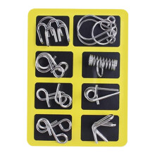 8pcs 3D Metal Puzzle Set for Adults – Brain Teaser, Physics Mind Game, IQ Test, Compatible with Reverse Thinking & Disentanglement