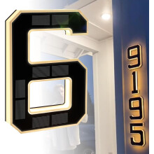 Solar LED House Numbers and Letters 9 Inch IP65 Waterproof