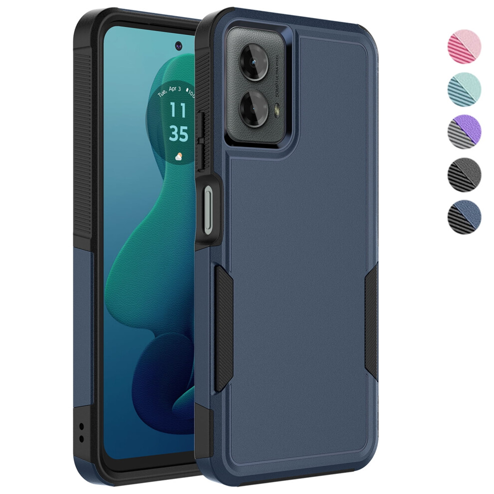 Motorola Moto G 5G 2024 Case Â Dual-Layer Shockproof Military-Grade Rugged Cover, Compatible With Moto G 5G 2024 Blue 9085618877788