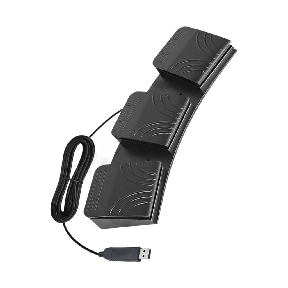 Usb Foot Pedal For Pc Gaming And Office Macros 3-Pedal 9066521688050
