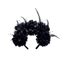 Feather Hair Band for Mardi Gras Day of the Dead Party