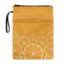Lemon Notebook Wrap Polyester Fabric Handle Book Organizer