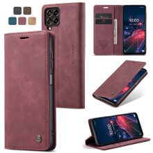 Leather Wallet Phone Case with Card Holder & Zipper, Compatible with Samsung Galaxy