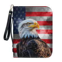 American Flag Horse Sunflower Leather Bible Cover for Women & Men – XL, Compatible with Standard Bibles