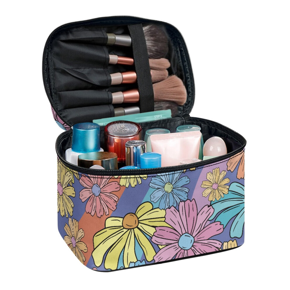 Daisy Makeup Brush Holder Cosmetic Bag Portable Large