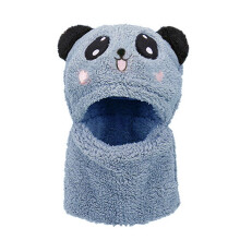 Autumn Winter Children's Wool Face Hats with Cartoon Design, Windproof, Suitable for Ages 2 - 10, Made of Polyester Fiber