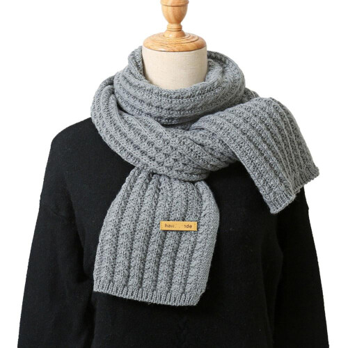 Polyester Knitted Scarf 150x30cm Unisex