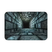 3D Visual Trap Carpet Realistic Depth Effect Flock Rug