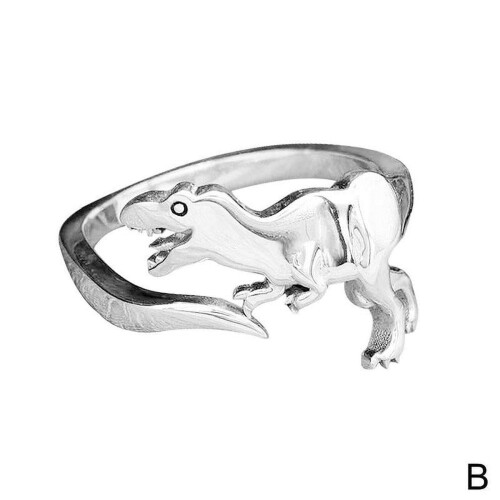 Adjustable Alloy Dinosaur-Style Ring for Gift-Giving