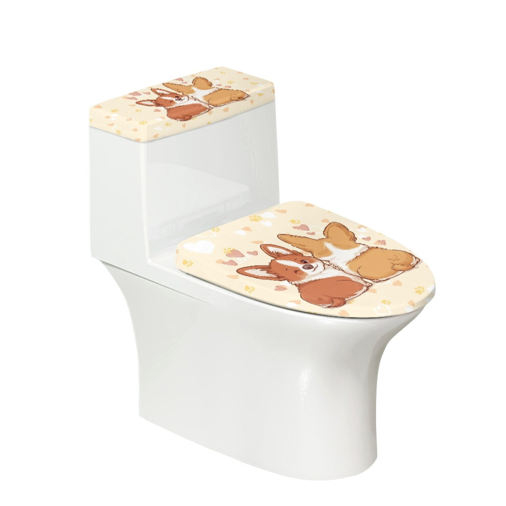 Heart-Shaped Puppy Toilet Lid Dust Cover, Elastic Non-Slip, 975221521958