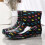 Willtoo Women's Waterproof Rubber Rain Boots Short Slip-On 4