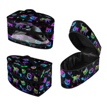 Travel Steamer Storage Bag Colorful Cat Pumpkin Design