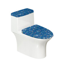 Protège-siège de toilette en polyester extensible avec guirlandes de Noël