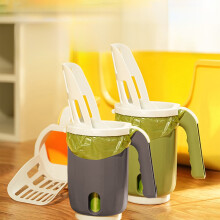 3-in-1 Cat Litter Scoop with Holder, Waste Container & Portable Disposal System – Compatible with Standard Litter Boxes