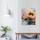 Τέχνη τοίχου με λουλούδι λωτού για σαλόνι, διακόσμηση τοίχου με λουλούδια σε 4