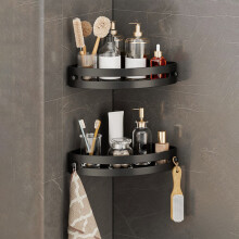 No Punch Bathroom Shelf Toilet Sink Bathroom Wall Mounted Triangular Storage Shelf Restroom Shelves