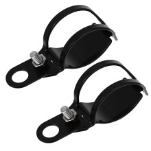 Clamp Bracket for Motorcycle Turn Signals Black 2Pcs 3.5x1.2in