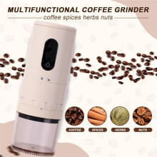 Portable Coffee Grinder Electric Burr Coffee Grinder with Adjustable Grind Settings for Traveling Camping Office B