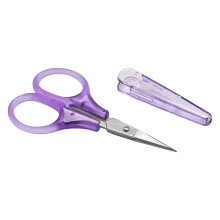 2/1PCS Small Craft Scissors, Stainless Steel with Protective Cover, Straight Fine Tips Mini Sewing Scissors Set, Detail Paper Cutting