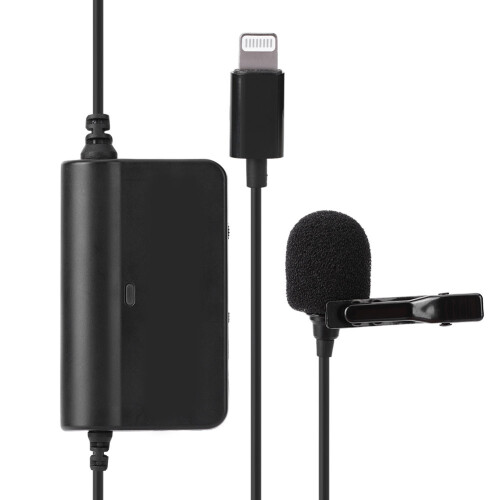 Microphone cravate avec réduction du bruit du vent, isolation phonique, interface USB-C, design compact, léger, haute sensibilité, 1