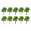 10PC 7/9cm Trees Model Garden Wargame Train Railway Architectural Scenery Layout 9cm 2