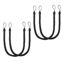 Pack of 4 Handwovens Bohos Styles Decorative Holdbacks Elegant Cotton Rope Curtain Tiebacks for Home and Office Drapes