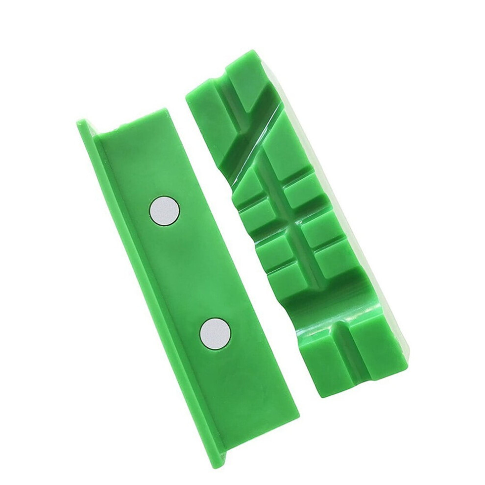 2Pcs 4.5 Inch Magnetic Soft Pad Jaw Rubber For Metal Vise Bench Machine Tools 9399596204567