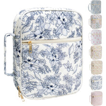 Quilted Bible Cover with Handle – Cotton, 11.8 x 9 in