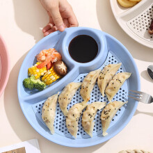 Round 3-Compartment Food Tray – Divided Serving Plate for Snacks, Fruits, Meals – Durable Multi-Purpose Platter for Family & Parties