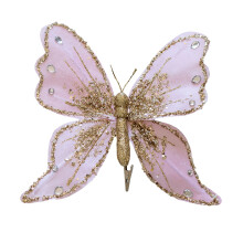 Butterflies Christmas Ornaments Set – Clear DIY Crafts for Tree, Assorted Designs, Festive Home Decor Accents