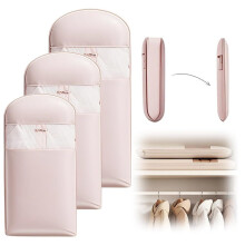 Space Saving Hanging Garment Bag with Self Compression Zipper, Space Saver Closet Organizers,Dust Cover Clothes Bags for Down Coat (Transparent, XL)