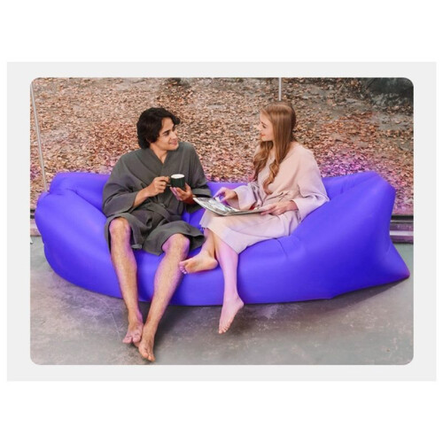 Inflatable Sofa - Easy to Install, Portable, Waterproof and Leak-Proof Design, Ideal Sofa for Backyard Beach Sky- 2