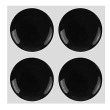 Lock Keyhole Cover Car Sticker Door Lock Component Pvc Black 2.00X2.00X0.10CM 4 Pcs