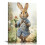 Easter Bunny and Floral Canvas Wall Art Pine Wood Frame 1