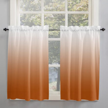 Orange Ombre Fall Curtains Rod Pocket 2 Panels 52x63 in