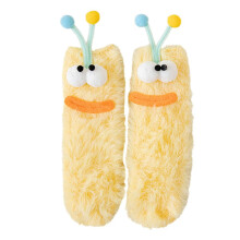 Polyester Mid-Calf Socks for Autumn and Winter: Soft, Skin-Friendly, Non-Slip with Quirky Patterns for Home Use