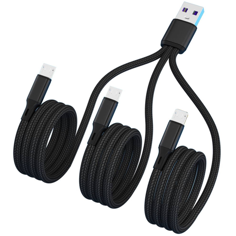 Usb2.0 Type-A Male To 3 Micro Usb Male Charge Connector Charging Cable Power Splitter Adapter Cord 3 In 1 9399596205212