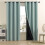 Blackout Curtains Linen Blend 63x52 Inches White Lined 6