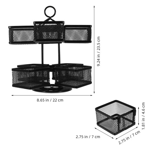Porta bustine di tè, organizer per bustine e contenitori, colore nero 1
