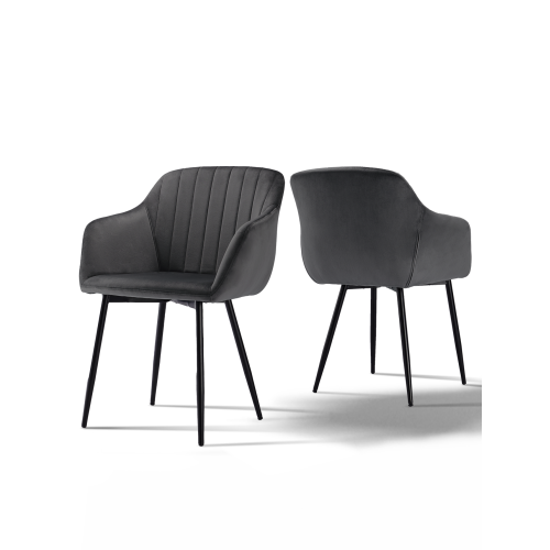(Dark Grey, Set of 2) GOEURVANT Dining Chairs 2