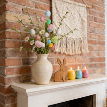 Easter Egg Floral Picks with Bendable Stems and Speckled