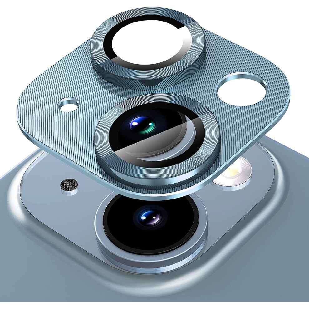 Southwit Iphone 14/14 Plus Camera Lens Protector Â Premium Tempered Glass With Metal Frame, Far Peak Blue 9181073480546