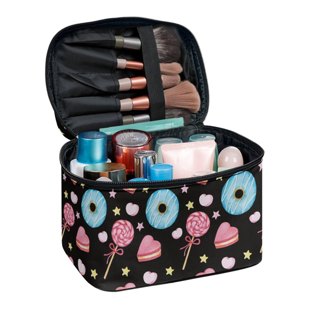 Cosmetic Organizer Bag Travel Donut Pattern 1 Pack