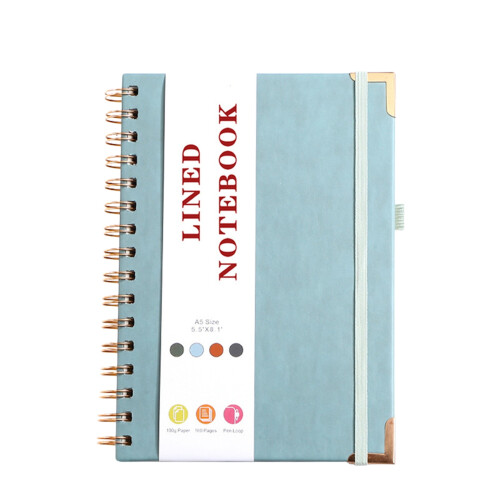 Lined Spiral Journal A5 Light Blue 160 Pages Hardcover 1