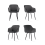 (Dark Grey, Set of 4) GOEURVANT Dining Chairs 3