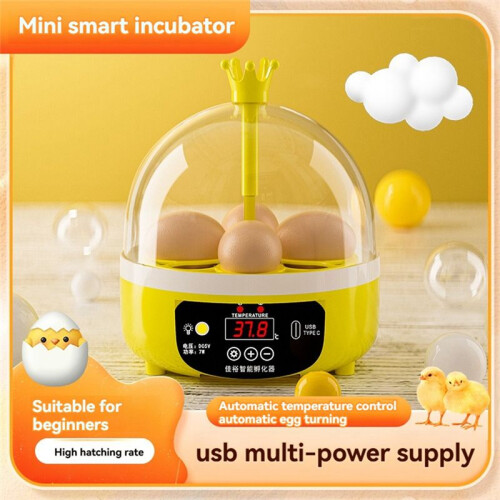 Egg Incubator for Home Temperature Humidity Control 4 Eggs Candler Poultry Hatching Machine for Chickens Ducks B 2